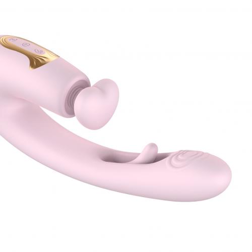 JT-VV2418 Heartbeat Heart-shaped Tapping & Tongue-licking Hollow-out Vibrator